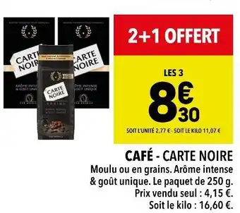 Supeco Carte noire café offre