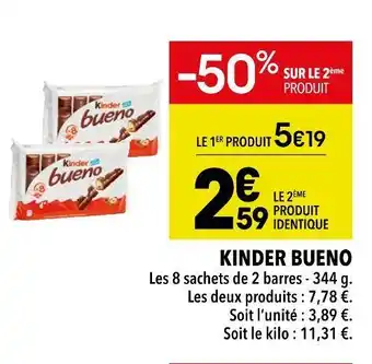 Supeco Kinder bueno kinder bueno offre