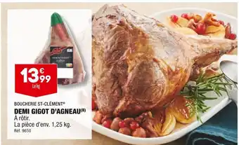 ALDI Boucherie st-clément demi gigot d’agneau offre