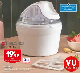 ALDI Ambiano sorbetière offre