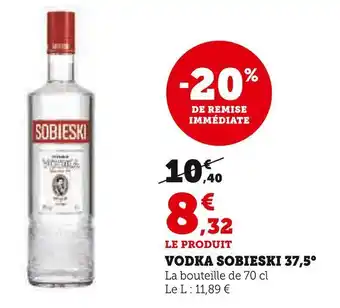 Super U Sobieski vodka 37,5° offre