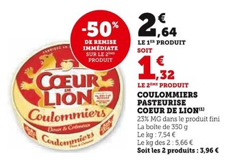 Coeur de lion coulommiers pasteurise