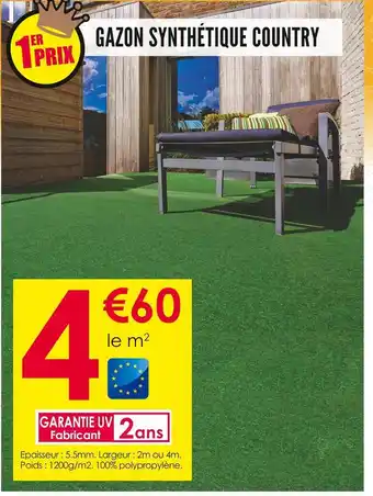 Décor Discount Gazon synthétique country offre