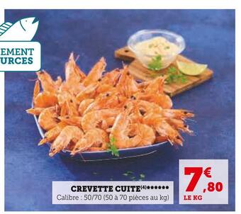 Super U Crevette cuite offre