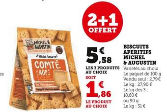 Super U Michel & augustin biscuits aperitifs offre