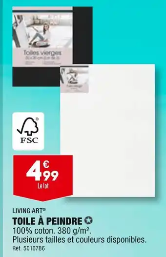 ALDI Living art toile à peindre offre