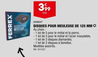 ALDI Ferrex disques pour meuleuse de 125 mm offre