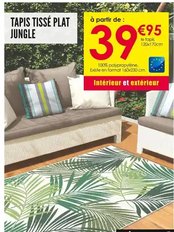 Décor Discount Tapis tissé plat jungle offre