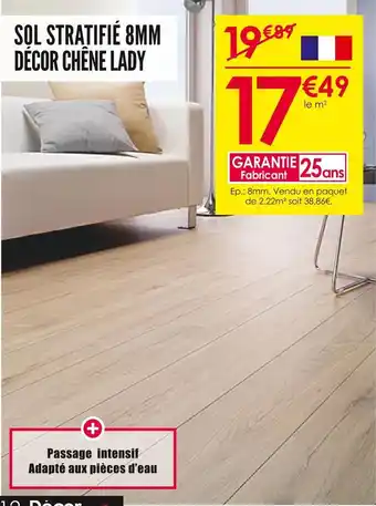 Décor Discount Sol stratifié 8mm décor chêne lady offre