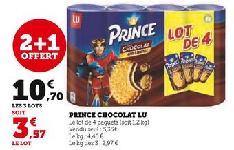 Super U Lu prince chocolat offre