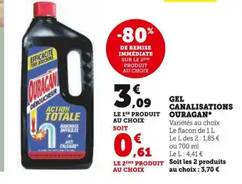 Super U Ouragan gel canalisations * offre