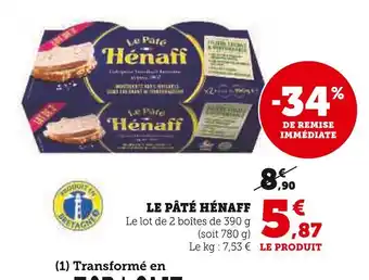 Super U Hénaff le pâté offre