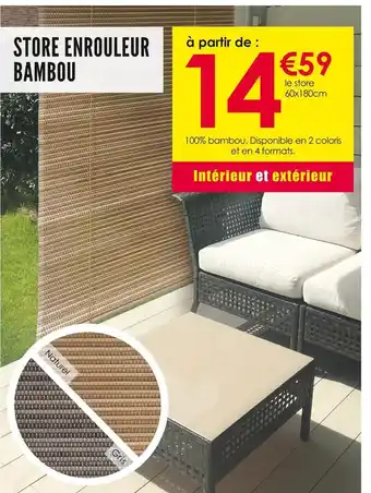 Décor Discount Store enrouleur bambou offre
