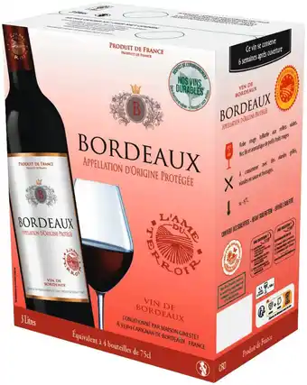 Match L'âme du terroir bordeaux aop offre