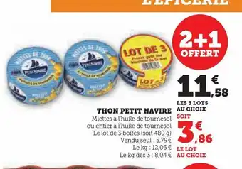 Super U Thon petit navire offre