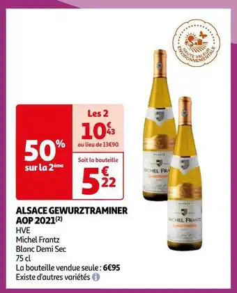 Auchan Supermarché Michel frantz alsace gewurztraminer aop 2021 offre