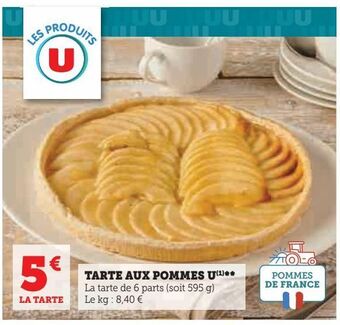 Super U Tarte aux pommes u offre