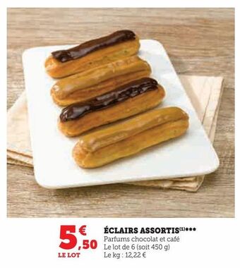 Super U Éclairs assortis offre