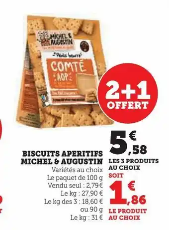 Super U Biscuits aperitifs michel & augustin offre