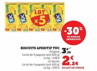 Hyper U Biscuits aperitif tuc offre