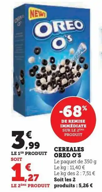 Hyper U Cereales oreo o's offre