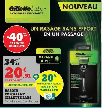Hyper U Rasoir exfoliant gillette labs offre
