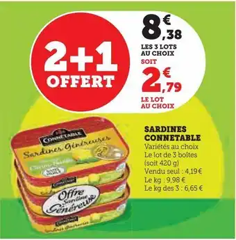 Hyper U Sardines connetable offre
