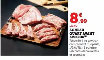 Hyper U Agneau quart avant avec os offre