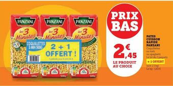 Hyper U Pates cuisson rapide panzani offre