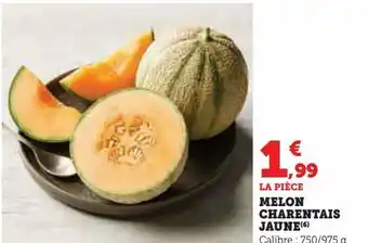 Hyper U Melon charentais jaune offre