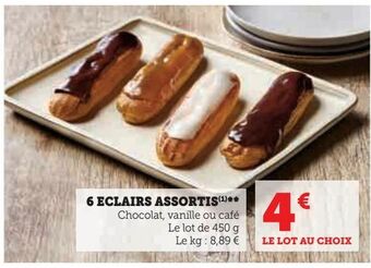 Hyper U 6 eclairs assortis offre