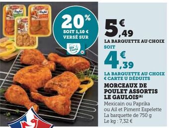 Hyper U Morceaux de poulet assortis le gaulois offre