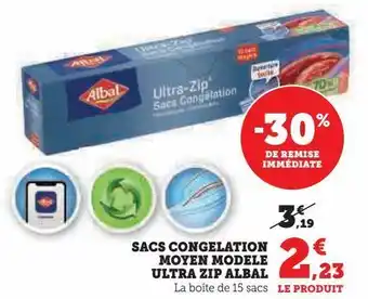 Hyper U Sacs congelation moyen modele ultra zip albal offre