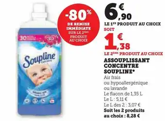 Hyper U Assouplissant concentre soupline offre