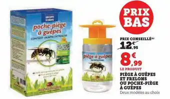 Hyper U Piège à guêpes et frelons ou poche-piège à guêpes offre