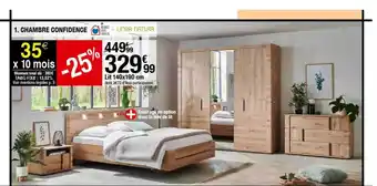 BUT Chambre Confidence : Lit 140 X 190 Cm offre