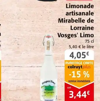 Vosges' limo limonade artisanale mirabelle de lorraine