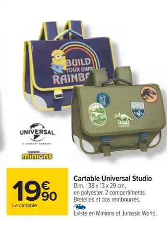 Carrefour Minions cartable universal studio offre