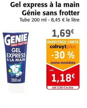 Colruyt Génie gel express à la main sans frotter offre