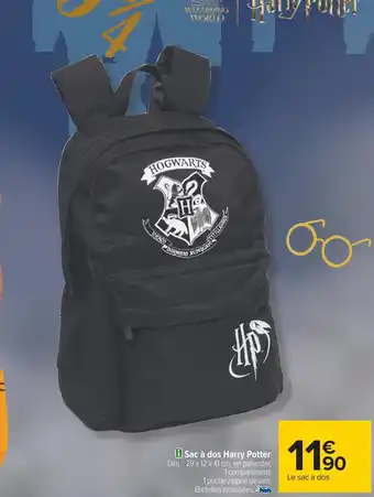 Carrefour Harry potter sac à dos offre