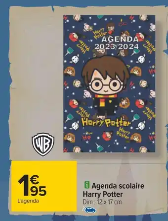 Harry potter agenda scolaire