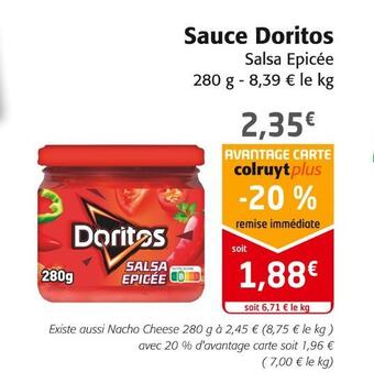 Colruyt Doritos sauce offre