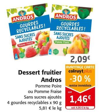 Colruyt Andros dessert fruitier offre