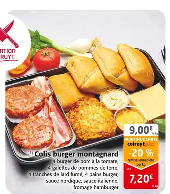 Colruyt Colis burger montagnard offre