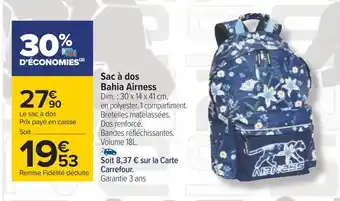 Carrefour Airness sac à dos bahia offre