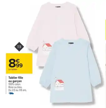 Carrefour Tex tablier fille ou garçon offre
