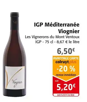 Colruyt Les vignerons du mont ventoux igp méditerranée viognier offre