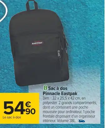 Carrefour Eastpak sac à dos pinnacle eastpak offre