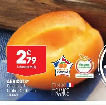 ALDI ABRICOTS* Catégorie 1. Calibre 40-45 mm. offre