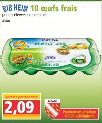 Norma 10 œufs frais offre